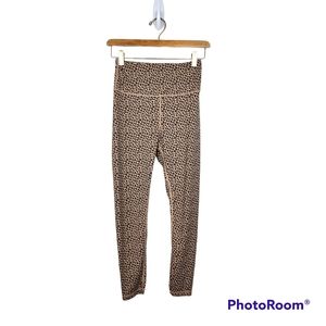 Allfenix Leopard Print High Waisted Athletic Workout Leggings Sz S